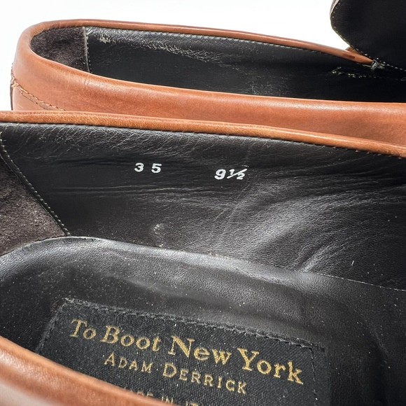 To Boot New York Mens Leather Penny Loafers Size 9.5 Brown